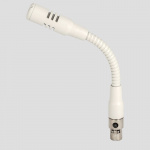 Кардиоидный конденсаторный микрофон на «гусиной шее», разъем mini XLR. Длина 125 мм. Цвет белый