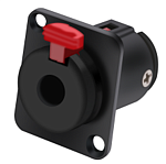 Разъём панельный джек 6.35 "мама", чёрный