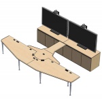 Стол для видеоконференций, открытая конфигурация