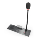 Врезной микрофонный пульт делегата со встроенным громкоговорителем, с 5 кнопками для голосования, селектором каналов, считывателем RFID карт. Поставляется без микрофона