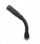 Кардиоидный конденсаторный микрофон на гибкой стойке типа «гусиная шея», открытый выход M10 Stud. Длина 100 мм. Цвет черный 