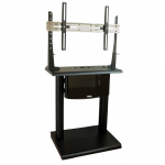 Мобильная стойка PLATEA для ЖК-панели до 65", VESA 800x400, до 70 кг, 19" рэк шкаф, черный