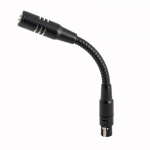 Кардиоидный конденсаторный микрофон на «гусиной шее», разъем mini XLR. Длина 125 мм. Цвет черный