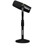 Цифровой кардиоидный динамический микрофон XLR/USB, чёрный с подставкой в комплекте