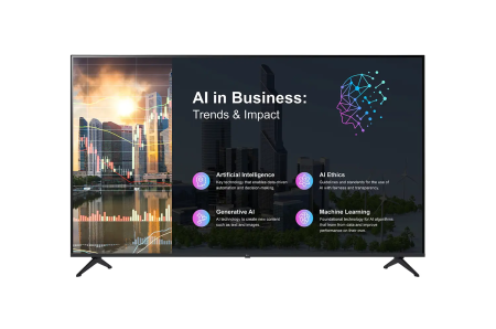 Профессиональный телевизор UHD TV Signage с базовыми функциями 86", 3840 × 2160, 300 нит, 30 000 ч, 16/7