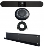 Коммуникационное решение для средних переговорных помещений для 10-20 человек. Состав: микрофонная док-станция, звуковая панель с камерой, кабель Cat-6, крепление / 999-8904-001