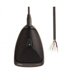 Плоский настольный микрофон со светодиодным индикатором, всенаправленная ДН, кабель без разъема, черный цвет