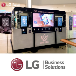 Прозрачный OLED-дисплей LG помогает роботам-баристам