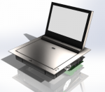 Широкоформатный монитор 19'', ручное управление,  в алюминиевом корпусе, горизонтальное или вертикальное рабочее положение