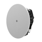 Потолочная акустическая система с 4-дюймовым диффузорным вуфером и 0,8-дюймовым твитером без декоративного корпуса, белый цвет