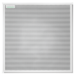 Квадратный потолочный микрофонный массив, технология Automatic Coverage, многоцветный светодиод,, разъем RJ45, белого цвета