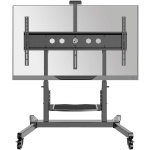 Стойка для дисплея с кронштейном 50"-100", мобильная, чёрная