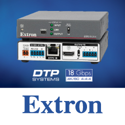 HDCP 2.2-совместимый приёмник Extron DTP2 нового поколения с разрешением 4K/60 4:4:4 доступен для заказа