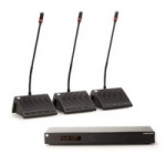 Комплект конференц-системы DIS 5900 «Минимальный» #2: центральный блок DIS-CCU-E, 5 х пультов делегата DC 5980 P с микрофонами GM 5923, плюс все необходимые кабели для подключения микрофонов.