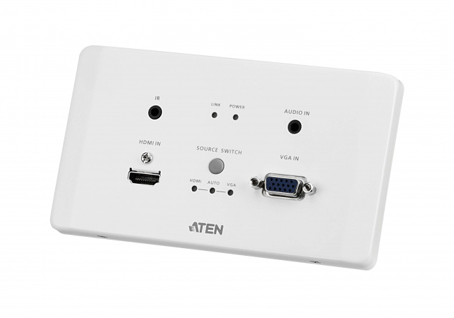 VE2812AEUT- Передатчик HDMI и VGA HDBaseT с монтажной панелью EU и функцией PoH (4K@100м / 1080p@150м) (HDBaseT Class A)
