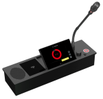 Врезной пульт с горизонтальной раскладкой для 1 делегата