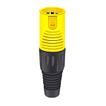 Разъём 3PIN XLR папа, пластик, жёлтый