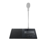 Настольный микрофонный пульт с громкоговорителем, считывателем ID-карт, селектором каналов и с 5 кнопками для голосования