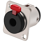 Разъём панельный джек 6.35 "мама", серебро