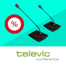 Скидка на комплект конференц-системы Televic D-Cerno с несколькими председателями