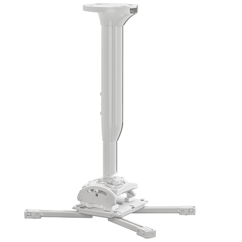 Потолочное крепление для проектора нагрузка до 22 кг., длина штанги 30-45 см, микрорегулировки: пов. ±3°, накл. ±15°, вращ. 360°, белого цвета