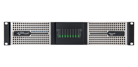8-канальный инсталляционный усилитель мощности, 12000 Вт, с DSP и Dante, 2U