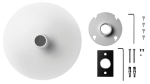 Монтажный комплект для установки круглого массива MXA920 на штанге 1.5", c крышкой белого цвета, без штанги