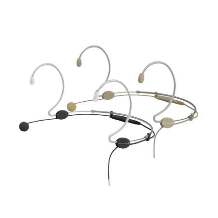 Миниатюрный конденсаторный головной микрофон (всенаправленный), 4-контактным мини-XLR, распиновка TG, чёрный