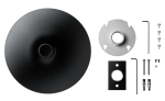 Монтажный комплект для установки круглого массива MXA920 на штанге 1.5", c крышкой черного цвета, без штанги