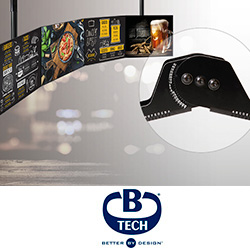 Угловой кронштейн от B-Tech удовлетворяет растущий спрос на изогнутые системы Digital signage