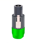Разъём кабельный 4PIN Speaker Connector "папа", зелёный