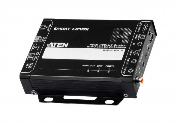 Aten VE2812R HDMI HDBaseT приемник с извлекателем звука (4K@100 м) (HDBaseT Class A) 