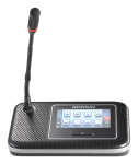 Беспроводной пульт делегата с функцией голосования, синхронного перевода и сенсорным 4.3" экраном, со съёмным микрофоном на гусиной шее