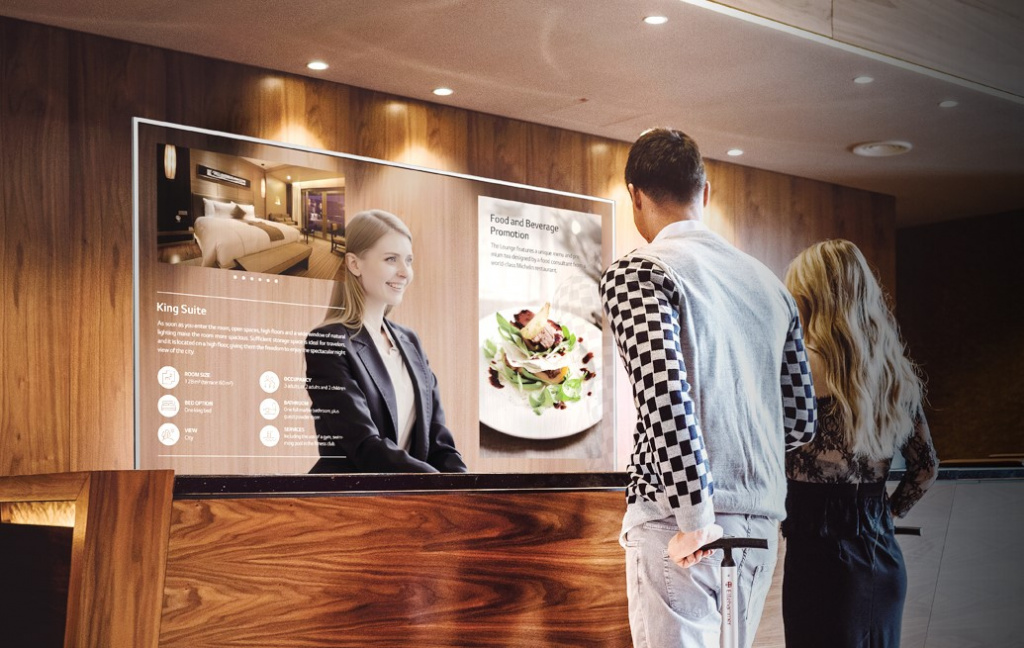 OLED Signage 55EW5F - высокая прозрачность 38% OLED Signage 55EW5F - высокая прозрачность 38%