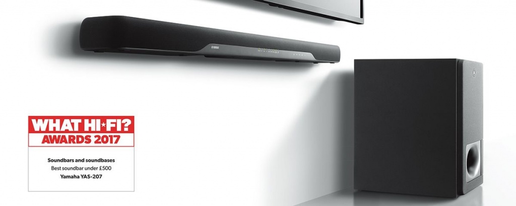 Саундбар Yamaha YAS-207 признан лучшим по версии What HiFi Awards 2017