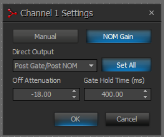 Настройка Channel Settings