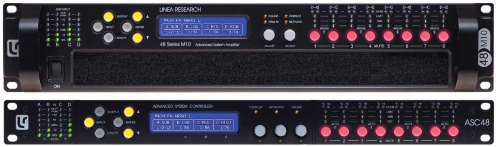 МОДЕЛЬНЫЙ РЯД ВКЛЮЧАЕТ МНОГОКАНАЛЬНЫЕ УСИЛИТЕЛИ СЕРИИ 48M И СИСТЕМНЫЙ ПРОЦЕССОР ASC48
