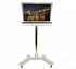 Стойка-тележка для одного до 32" ЖК-монитора, цвет - серебряное основание/серебряная штанга