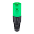 Разъём 3PIN XLR папа, пластик, зелёный