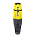 Разъём 3PIN XLR мама, пластик, жёлтый