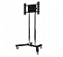 Стойка-тележка для одного до 65" ЖК-монитора, цвет - черное основание/хромированные штанги