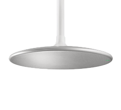 Круглый потолочный микрофонный массив, технология Automatic Coverage, многоцветный светодиод, выход кабеля в зависимости от крепления, разъем RJ45, серебристого цвета