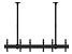Multibrackets M3477 Потолочное крепление для 3 х ЖК панелей 40-65