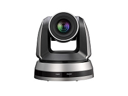 Поворотная IP камера FullHD для конференций, 1080p/60, 20х оптический zoom, 1/2,8", поддержка вещания MJPEG, H.264 / SVC, синхронные видеовыходы Ethernet, HDMI и 3G-SDI, темного цвета